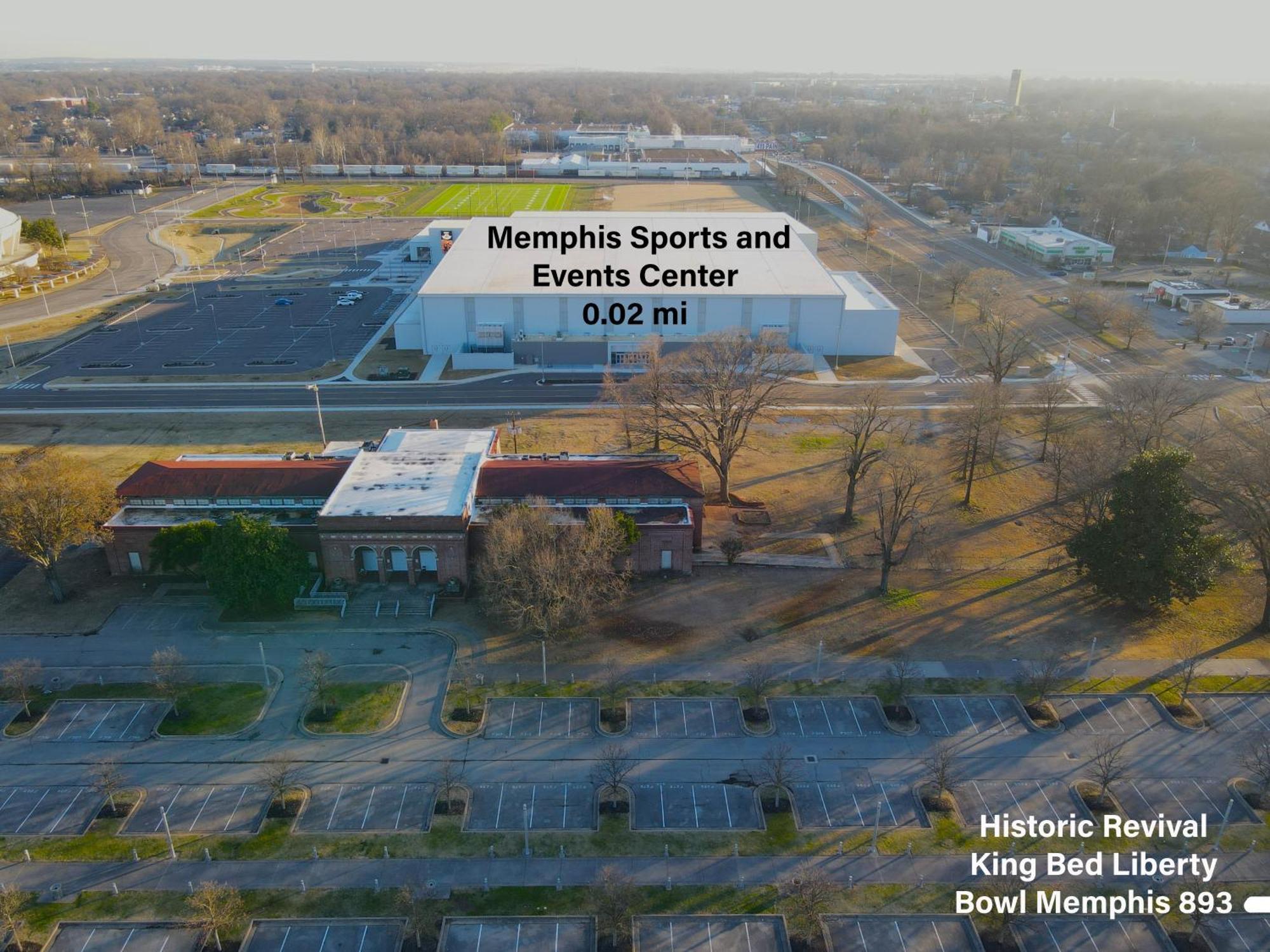 Villa Historic Revival King Bed Liberty Bowl Memphis 893 Esterno foto